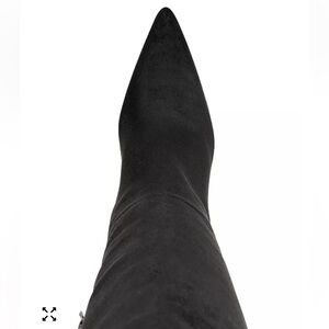 Black Luna Heel Over the Knee Dress Boots